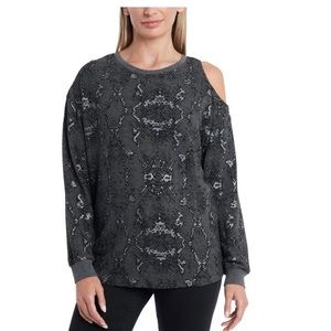 Vince Camuto Cold Shoulder Foil Print Top